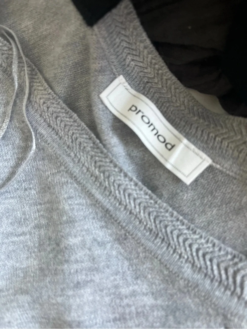Promod Light Grey V-Neck Sweater